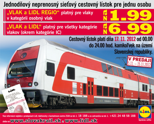 Vlak a Lidl, Vlak a Lidl Regio 2012